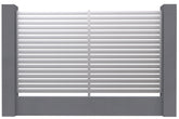 Aluminium Slat Screen Kit - Mill Finish, 1800mm high x 3000mm wide, Slat fence panel